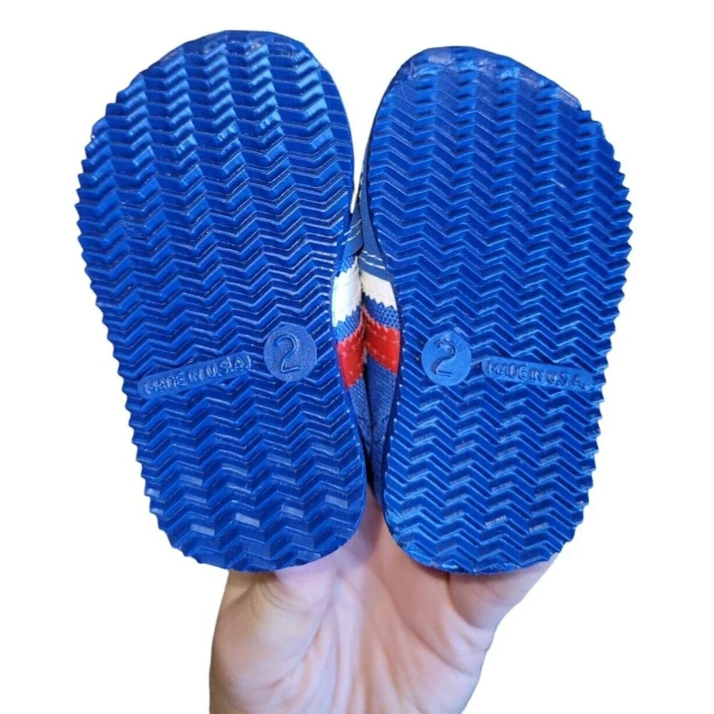 Vintage 70s-80s Child's Tennis Shoes Size 2 Hook Loop Closure‎ Sneakers Doll